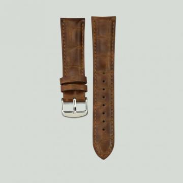 COFFEE COLORED LEATHER WATCH STRAP