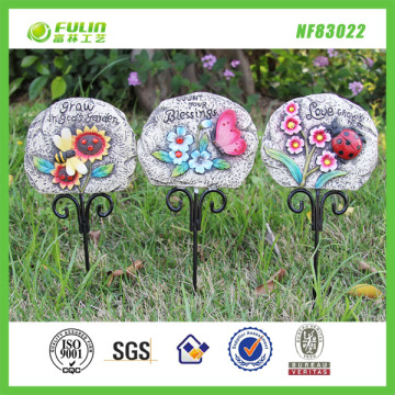 Resin Welcome Sign Garden Flower Stake (NF83022)