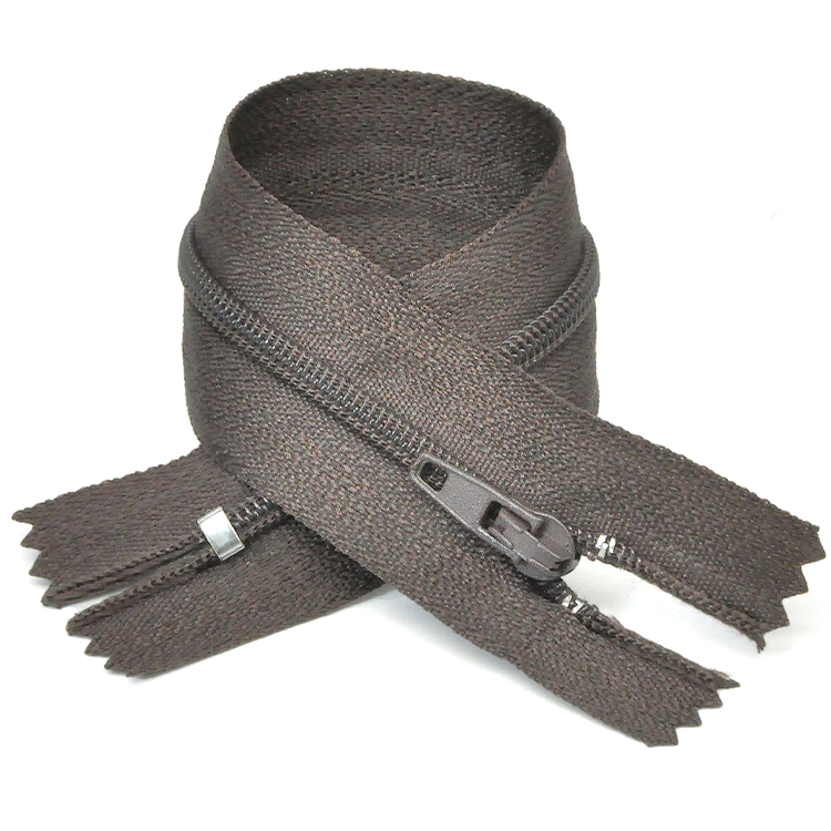 Faux metal nylon zipper garment bedding zipper