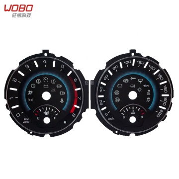 High Accuracy PET Custom 2D Instrument Panel for Digital Speedometer Motorcycles