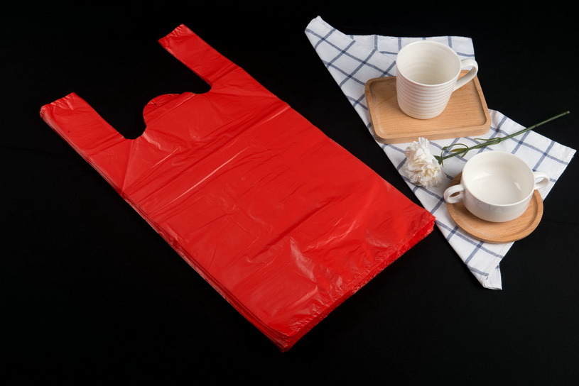 Wholesale Manufacturers Biodegradable Plastic Shopping Takeaway T-Shirt Bags