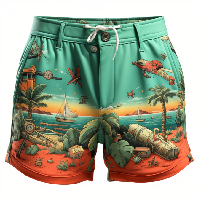 Design de logotipo personalizado shorts de carga casual para homens