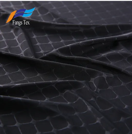 Polyester knitted Embossed Abaya Formal Black Ladies Fabric