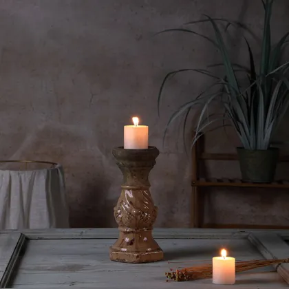 Antique Design Cement Candle Stick Holders for Wholesale: Retro Tealight Candle Holders