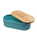 Large Oval Bread Bin with Bamboo Lid