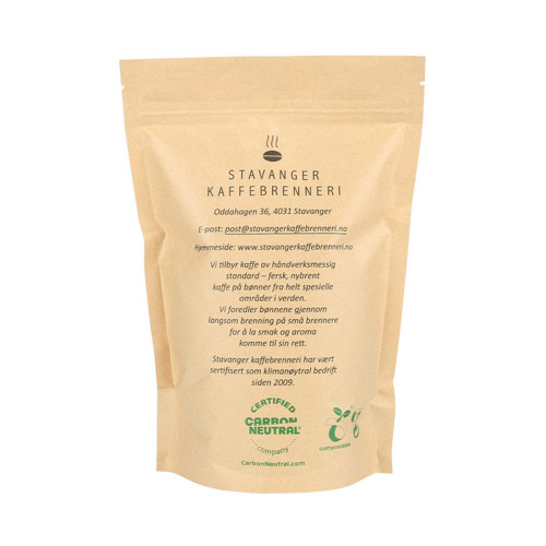 Bolsa de café compostable Stand up pouches con válvula