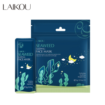LAIKOU Seaweed Centella Snail Collagen Sleeping Mask - Individual Packaging for Nourishing Skin Repair