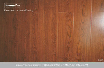 Labrador Red Oak Glossy Hdf Waterproof Laminate Flooring With Vertical U Shaped Grooves