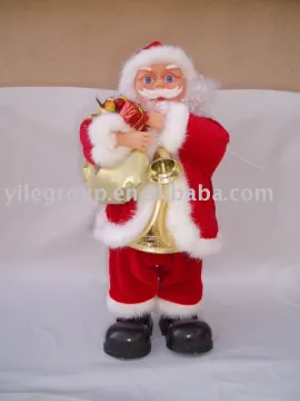 14"santa tabing foot and backing gift/santa toys/electrical santa