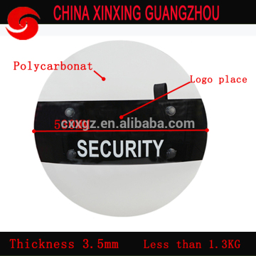 Round light weight rubber grip Anti-riot Shield