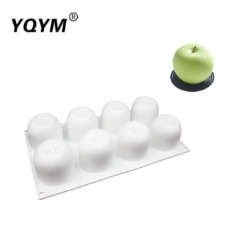 8 Cavity Reusable Silicone Cooking Mold - Fruit Apple Shape