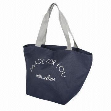 Polyester shopping bag with webbing handle