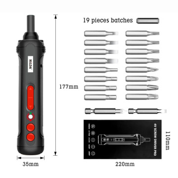 Ultimate USB Carregamento Micro Micro Ferrill Set: Kit de chave de fenda de precisão de íons de lítio de 19 peças