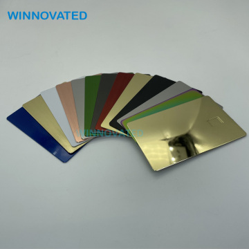 Thin Metal Business Cards: White, Red, Black, and Blank Designs