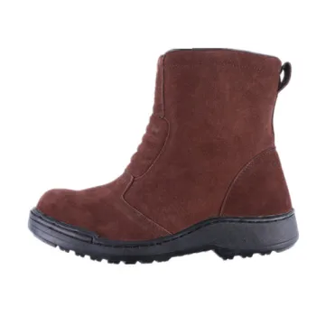 Men Natural Rubber Outsole Suede Leather Safety Boot