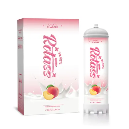 Rotass 2.2L Strawberry Flavored Whipped Cream Charger for Dessert Tools - USA Delivery