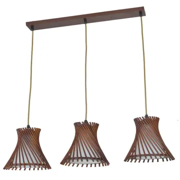 Wood lampshade hotel wooden pendant lamp