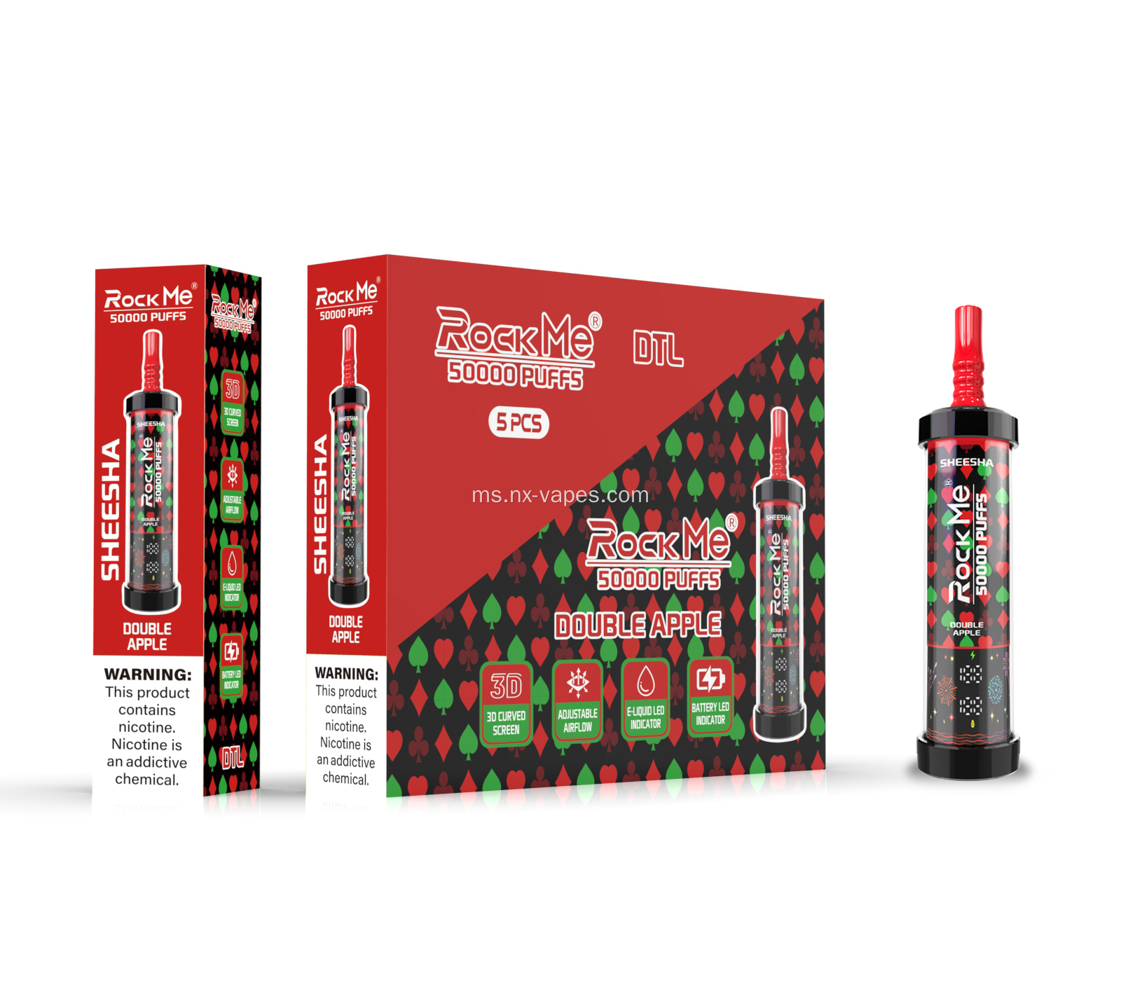 Hot Selling Rock me sheesha 50k puffs vape