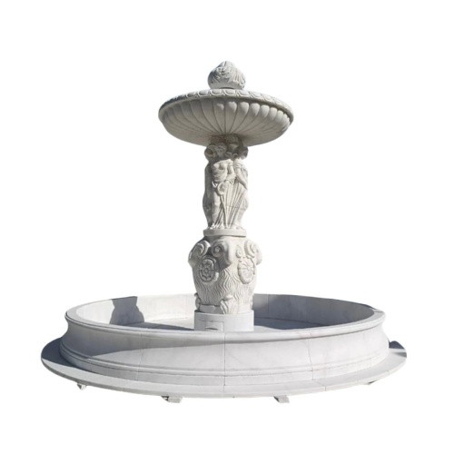 Hand-Carved Classical Marble Fountain for Garden Decor