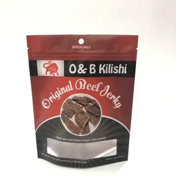 Customized printing Beef Jerky Fish Jerky Bag 3 side seal pouch bag For Beef Pork Chicken Packaging Bag