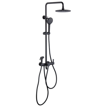 4-way Shower Mixer Tap Round Rigid Riser Kit