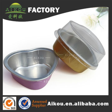 Small heart-shaped disposable cake mould