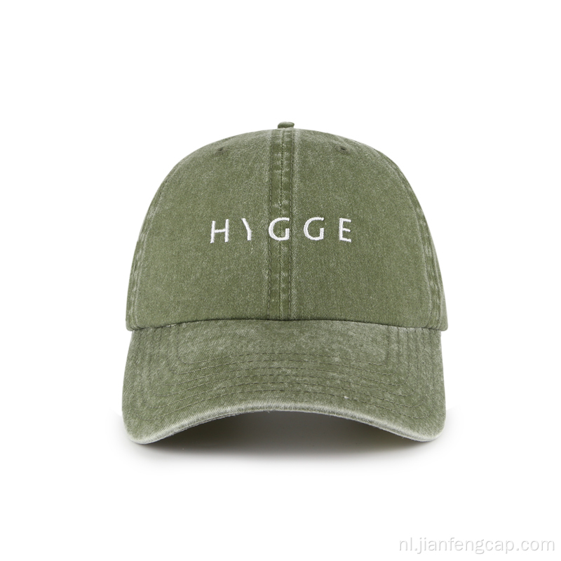 Dad hat Pigment dye washed hat Aangepast logo