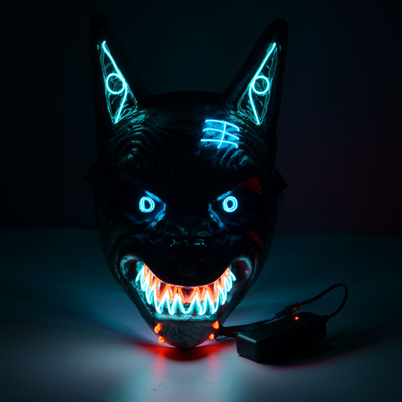 LED Scary Wolf Halloween Cosplay Mask