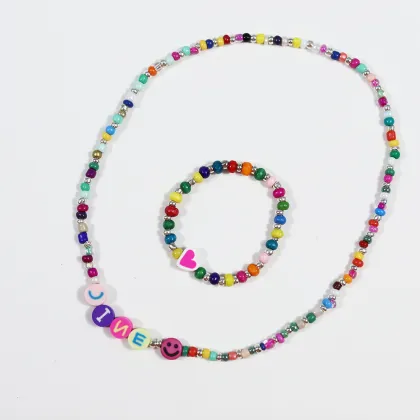 4MM Rainbow Girl Necklace Bracelet Jewelry Box Gift
