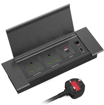 UK Factory Power Socket with USB-A, USB-C, and RJ45 for Office & Home