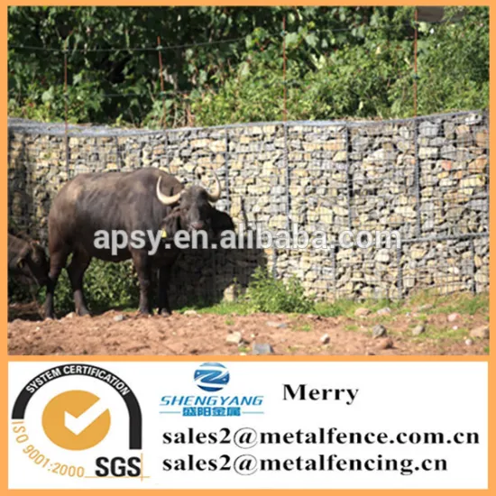 1mX1mX0.5m Galfan galvanized Zn gabion stone cage welded flexible Zoo gabion basket