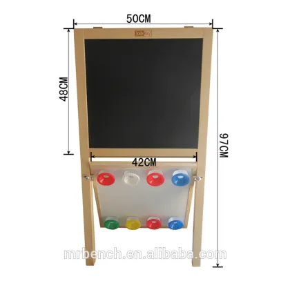 Clear folding pine wood stand & plate easel ,paint board