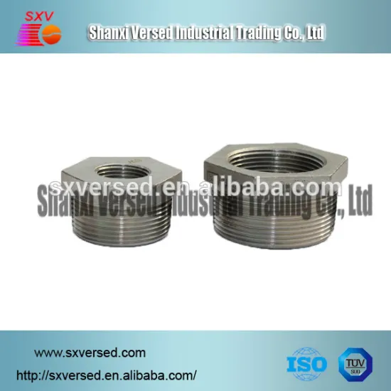 Custom stainless steel precision casting pipe fittings HEX bushing