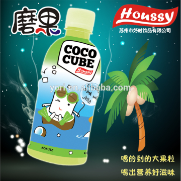Famous brand houssy 2015 hot sale 320ml coconut drink with nata de coco