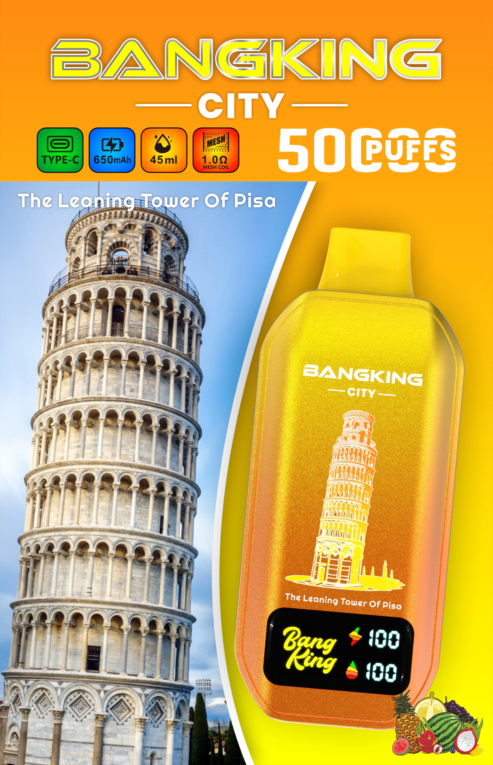 50K Bang King City 50000 Puffs Disposer