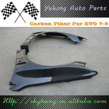 FOR Mitsubishi Evolution EVO 8 9 Carbon Fiber Front Wider Single Vented Fender                        
                                                Quality Assured