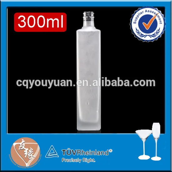 original brand rectangle fine white glass virgin coconut oil bottle 300ml 500ml
