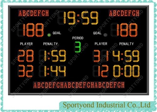 Tableaux de bord électroniques de hockey avec marqueur de hockey sans fil