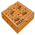 Boîte à pizza en papier ondulé rectangulaire personnalisé recyclable