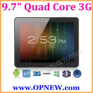 OPNEW 9.7" Quad Core Build in 3G WCDMA Phone Bluetooth Android 4.2 3G & 2G Phone Tablet PC