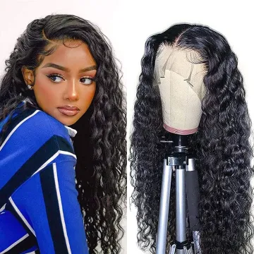 Water Wave Lace Front Wigs Human Hair Brazilian Virgin Human Hair 13X4 Lace Frontal Wigs 150% Density Pre Plucked With Baby Hair