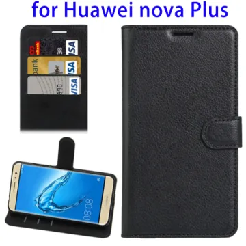 Litchi Texture Horizontal Wallet Flip Leather Case Cover for Huawei Nova Plus