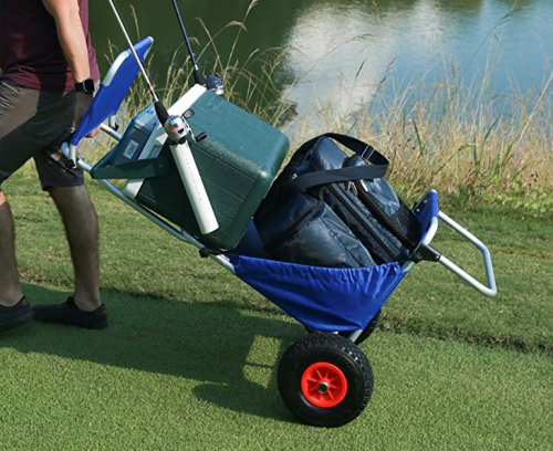 Aluminum beach chair hand cart trolley for fishing