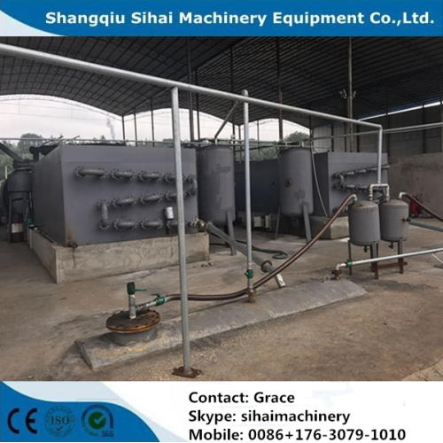 hot sale waste tire refining to oil machine