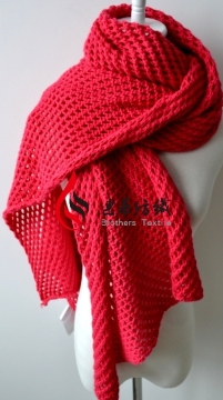 Acrylic Knitted Shawl (12-BR201812-7)