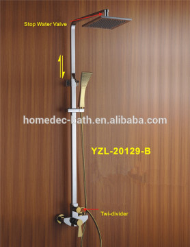 Brass Chrome and gold plated Shower Two diverter kit