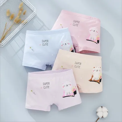 Spring New Children Cotton Underwear Comfortable Baby Cartoon Printed Boxer Shorts