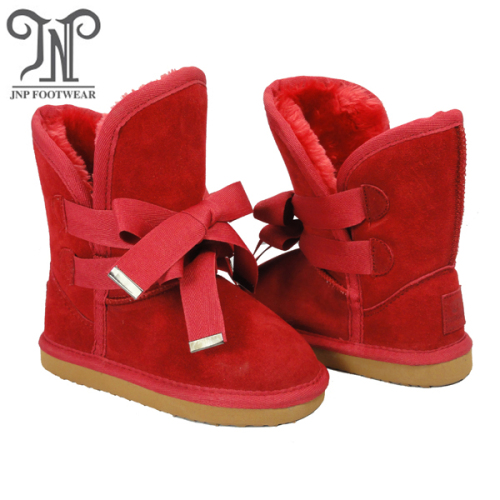 Bottes d&#39;hiver imperméables pour enfants, filles rouges