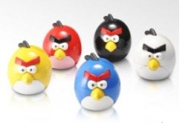 Angry Bird Shape And Portable Mini Digital Fm Radio Speaker With Power Indicator Light
