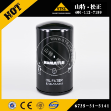 Filtru de ulei 6735-51-5141 pentru motorul Komatsu S6D102E-1K